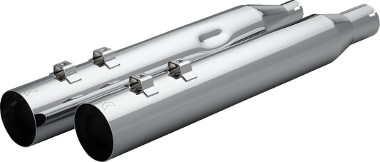 Khrome Werks 4" HP Plus Chrome Ripper Slip On Mufflers for 17-25 Harley Touring
