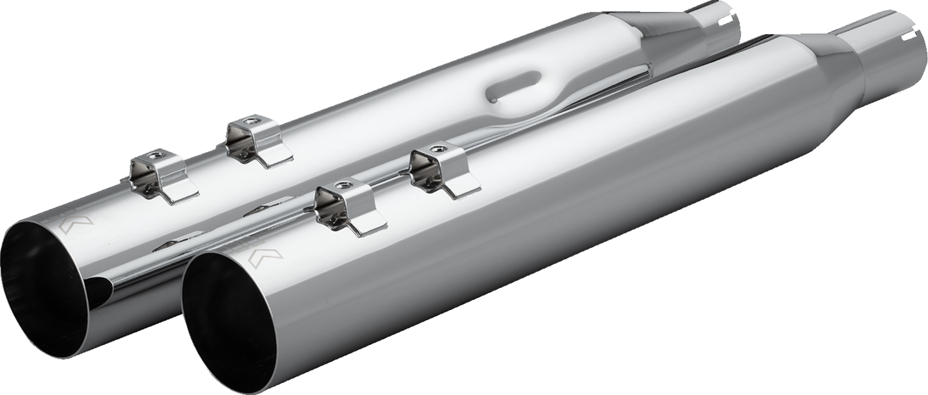 Khrome Werks 4" HP Plus Chrome Ripper Slip On Mufflers for 17-25 Harley Touring