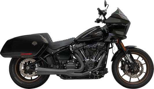 Bassani Road Rage 2-1 Black Exhaust System for 18-23 Harley Softail FXLRST FLSB