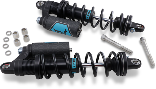 Legend Black Revo ARC Standard 13" Piggyback Rear Shocks 1999-2017 Harley Dyna