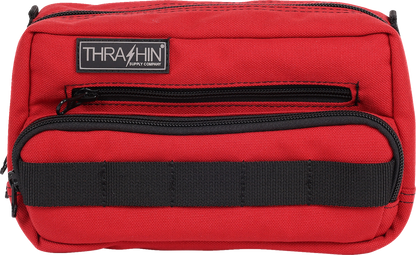 Thrashin Supply Red Motorcycle Handlebar Storage Bag Plus for Harley THB-0017