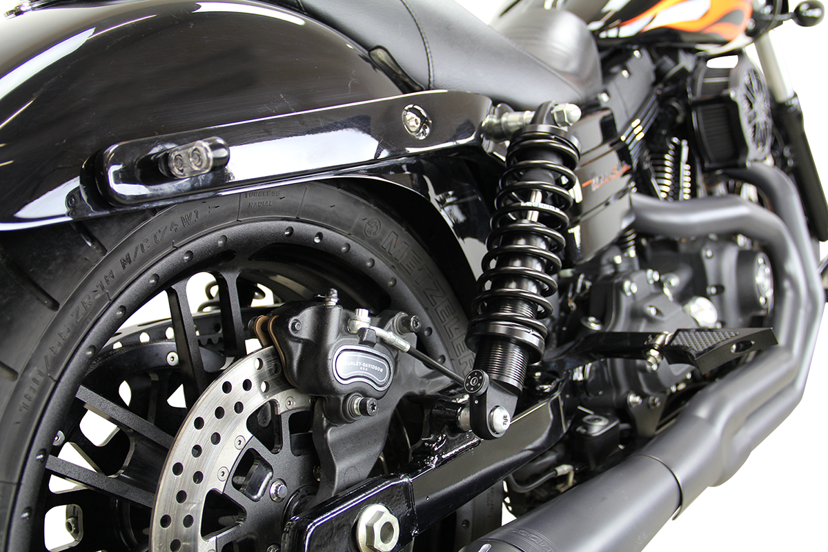 Legend REVO-A Black 14" Standard Rear Shocks for 1991-2017 Harley Dyna FXD