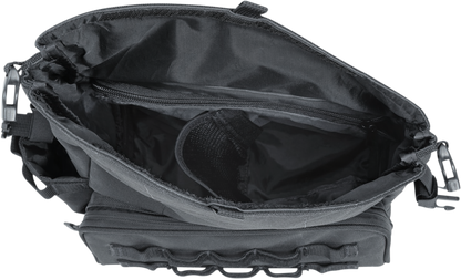 Kuryakyn 5170 Hoodrat Universal Textile Slant Motorcycle Black Swing Arm Bag