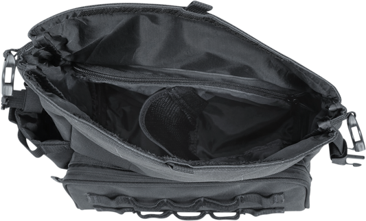Kuryakyn 5170 Hoodrat Universal Textile Slant Motorcycle Black Swing Arm Bag
