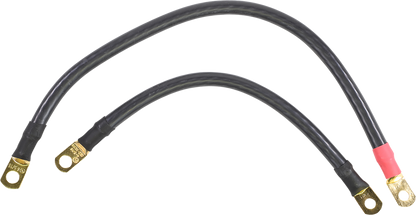 Terry Components Black 10" 15" Battery Cable Kit 91-05 Harley Davidson DYNA FXDL