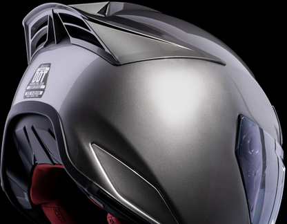 Icon Domain Cornelius Silver Unisex Adult Motorcycle Street Full Face Helmet