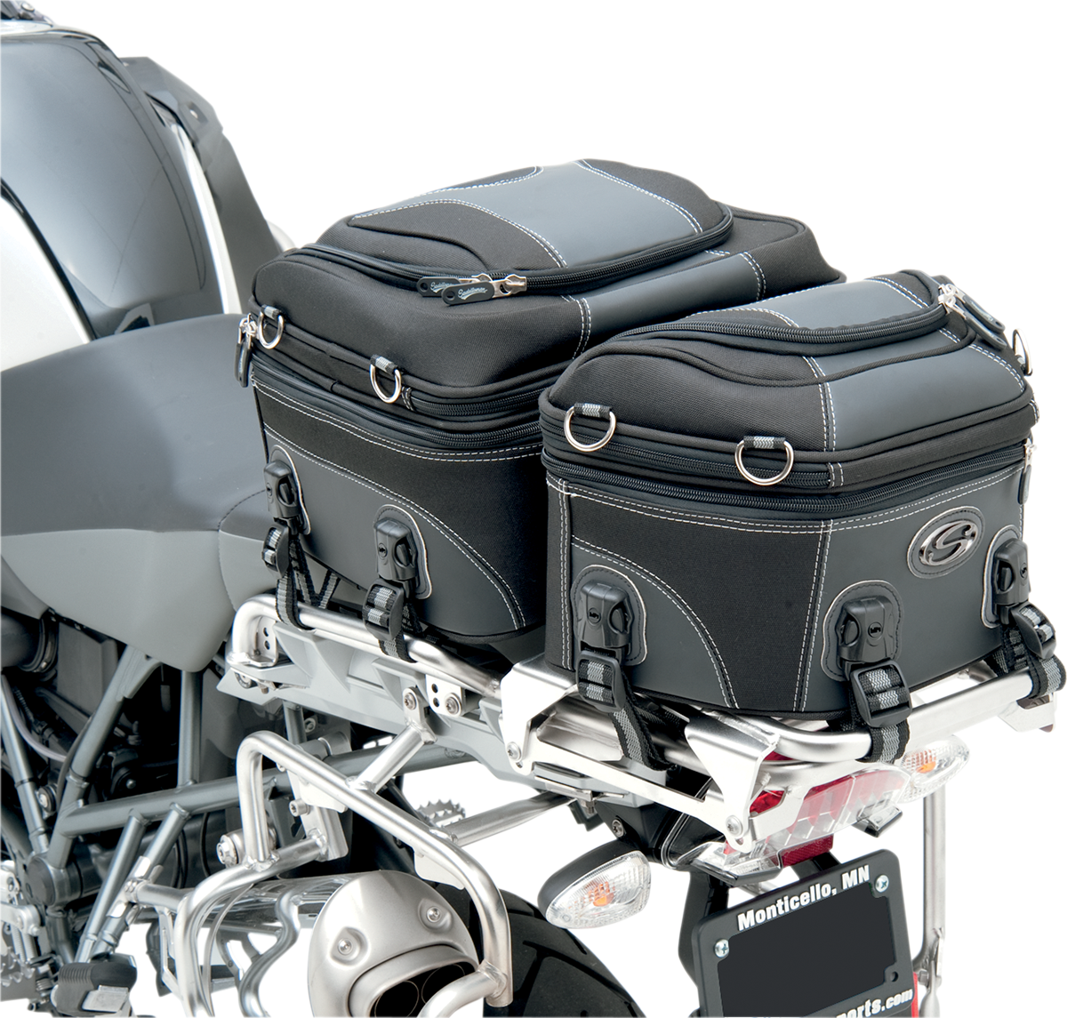 Saddlemen Adventure Motorcycle Rear Rack Expandable Luggage Storage Bag EX000649