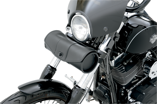 Saddlemen Black Leather Twist Lock Cruis'n Deluxe Tool Bag for Harley Davidson