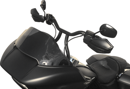 Powermadd Matte Black Pair Plastic Motorcycle Handlebar Hand Guards for Harley