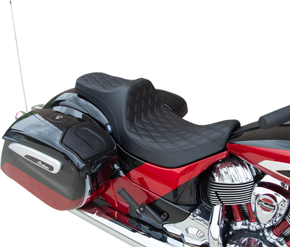 Drag Specialties Predator III Double Diamond Seat fits 2014-22 Indian Chieftain