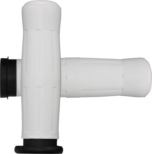 Avon Old School White TBW 1" Motorcycle Handlebar Grips 2008-2024 Harley Touring