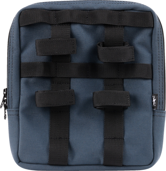 Thrashin Supply Blue Motorcycle Handlebar Storage Bag Slim for Harley THB-0029