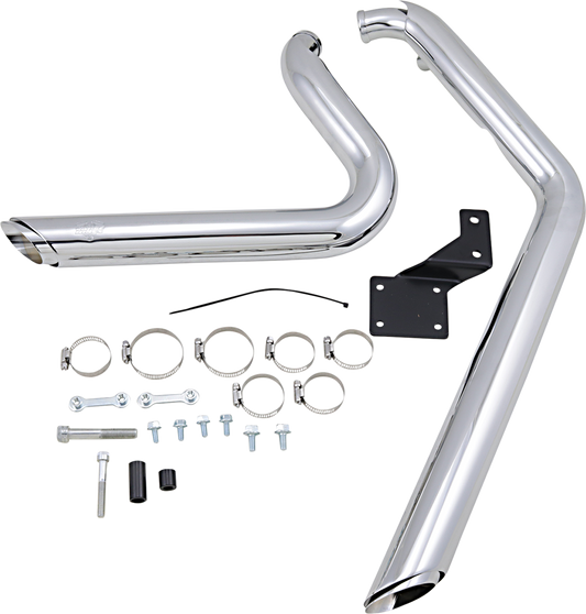 Vance & Hines Shortshots Staggered Chrome Exhaust for 1986-2011 Harley Softail