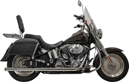 Bassani True Dual 2-2 Chrome Drag Pipe Exhaust System for 1986-17 Harley Softail