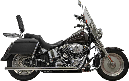 Bassani True Dual 2-2 Chrome Drag Pipe Exhaust System for 1986-17 Harley Softail