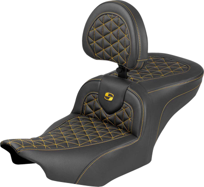 Saddlemen Roadsofa Gold Tri Gripper Seat & Backrest for 2023-2026 Harley Touring
