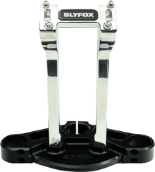 Slyfox 10" Raw Pullback 1-1/8" Clamping Handlebar Riser Kit for Harley Davidson