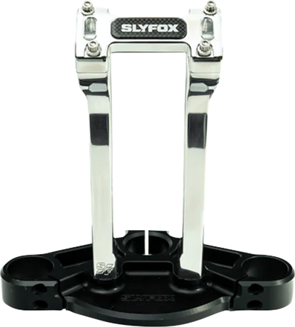 Slyfox 10" Raw Pullback 1-1/8" Clamping Handlebar Riser Kit for Harley Davidson