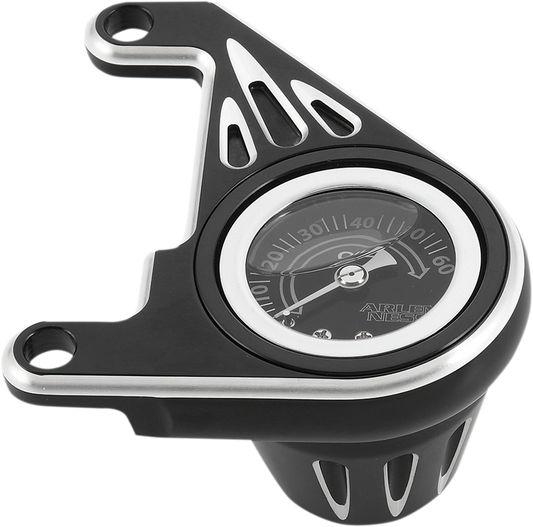 Arlen Ness Deep Cut Oil Pressure Gauge Kit for 1993-2017 Harley Twin Cam