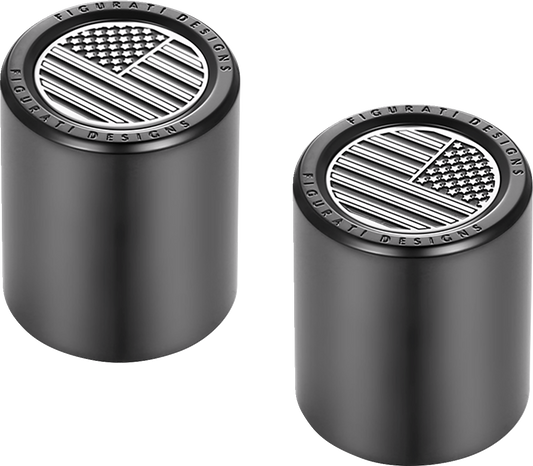 Figurati Designs American Flag Short Magnetic Docking Hardware Covers for Harley