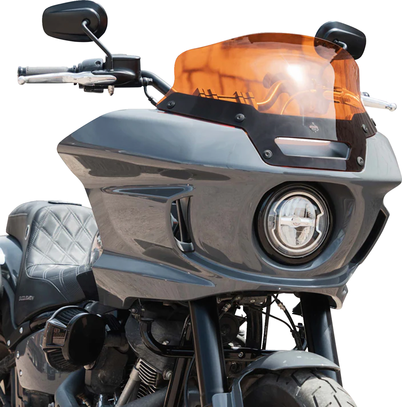 Klock Werks Kolor Flare 6" Orange Windshield 2022-2024 Harley Softail Low Rider