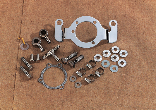 Drag Specialties Chrome Breather Support & Bracket for 93-17 Harley Dyna Touring