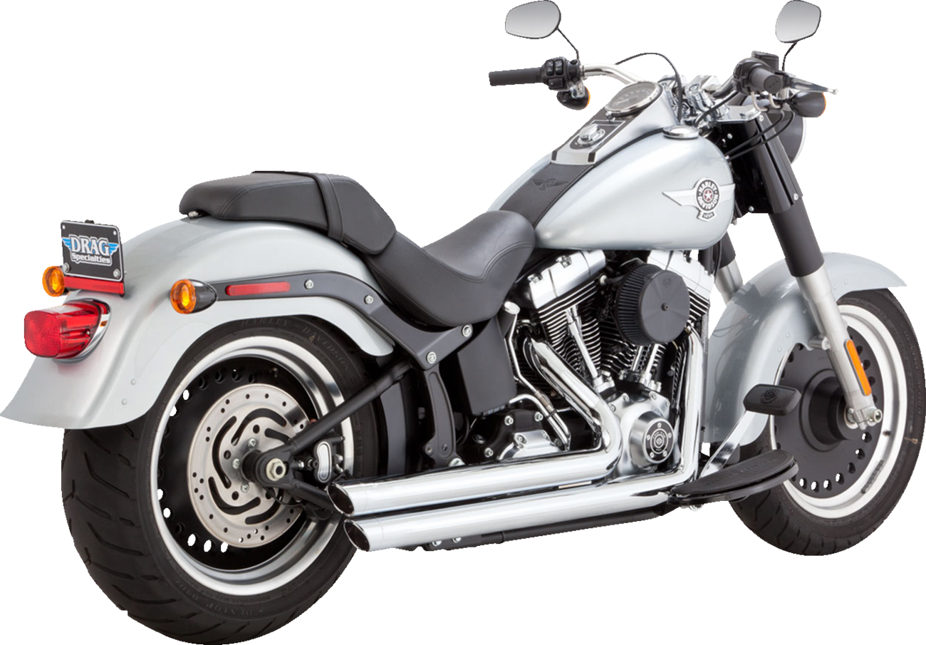 Vance & Hines Big Shots Staggered Chrome Exhaust System for 86-09 Harley Softail