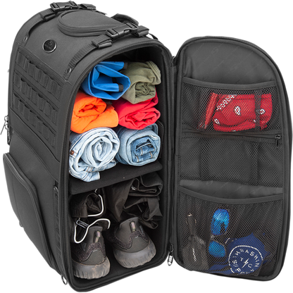 Saddlemen Black S3500 Tactical Textile Rear Sissy bar Bag Luggage for Harley