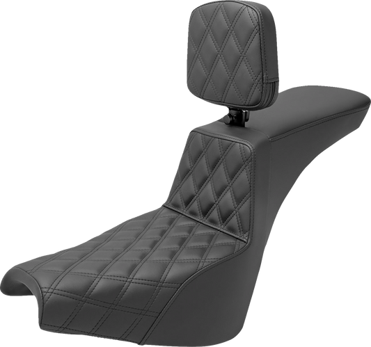 Saddlemen Step Up Lattice Gel Seat & Backrest for 2018-2025 Harley Softail FXBB