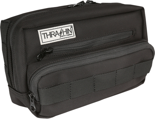 Thrashin Black Molle Webbing Motorcycle Front Handlebar Rear Sissybar Bag Plus