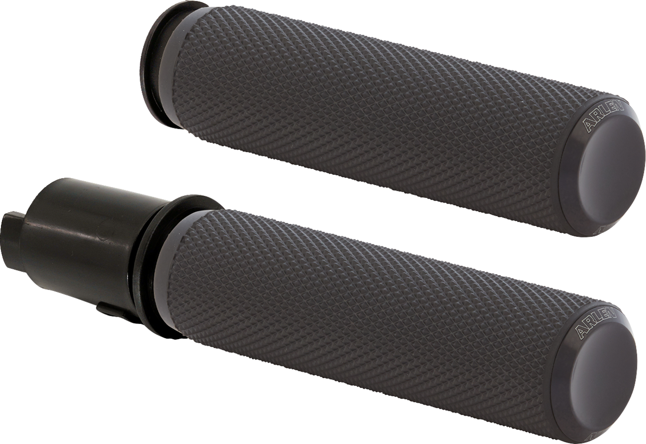 Arlen Ness Knurled Black TBW Handlebar Hand Grips for 2023-2024 Harley Touring