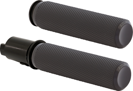Arlen Ness Knurled Black TBW Handlebar Hand Grips for 2023-2024 Harley Touring