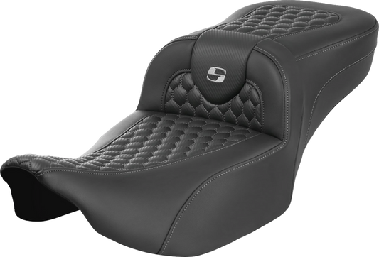 Saddlemen Roadsofa Silver Honeycomb Extended Gel Seat for 2023-25 Harley Touring