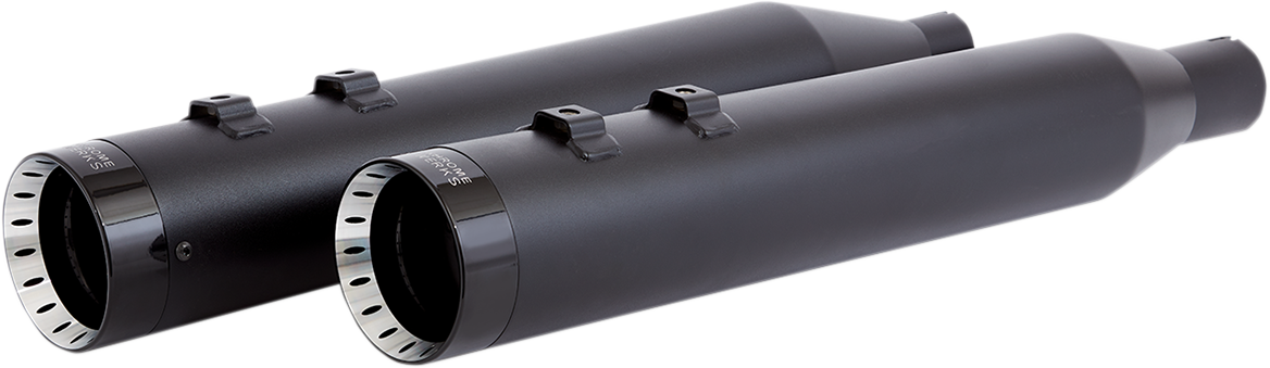 Khrome Werks HP-Plus 4.5" Black Turbine Slip On Mufflers 2017-25 Harley Touring