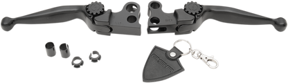 PSR Black Journey Adjustable Handlebar Lever Set 2010-2022 Harley Sportster XL