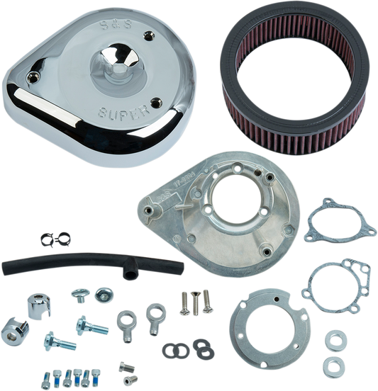 S&S Chrome Teardrop Air Cleaner Filter Kit 08-17 Harley Touring Softail FXSB FLS