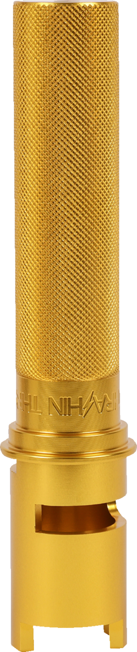 Thrashin Knurled Gold Gen 2 TBW 1" Throttle Tube for 2023-2024 Harley Touring