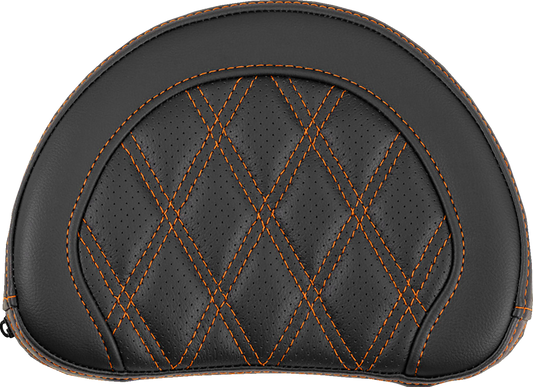 Saddlemen Contour Orange Lattice Sissy Bar Passenger Backrest Pad for Harley