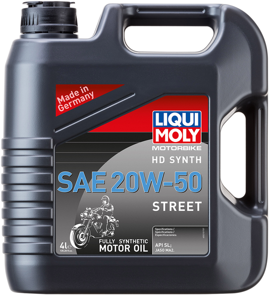 Liqui Moly 4 Liter 20W-50 Fully Synthetic Motorcycle Engine Oil for Harley HD