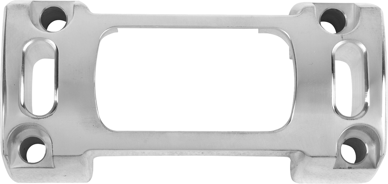 Slyfox Raw 1" Handlebar Clamp Top for 2018-2024 Harley Softail w/ Digital Gauge