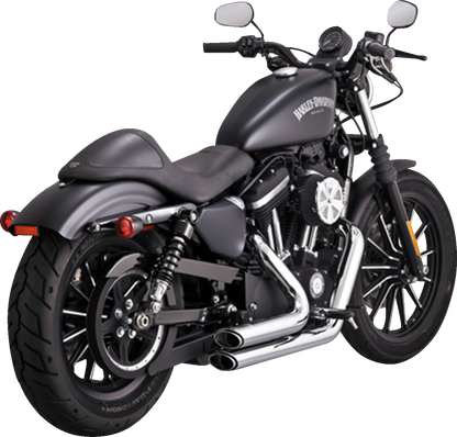 Vance & Hines Chrome Shortshots Staggered Exhaust System 14-22 Harley Sportster