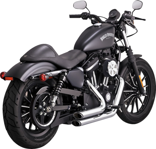 Vance & Hines Chrome Shortshots Staggered Exhaust System 14-22 Harley Sportster