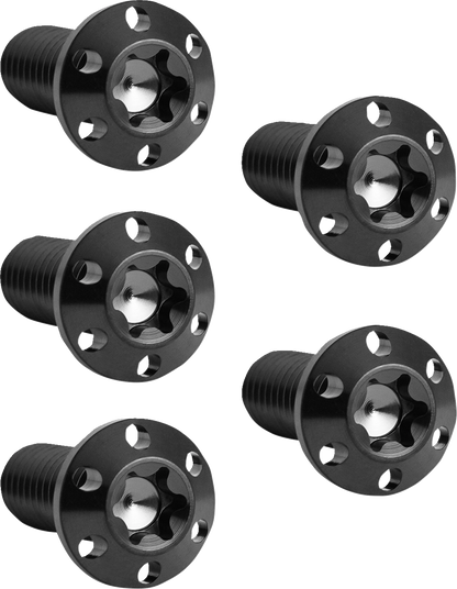 Arlen Ness Black 3/8"-16 x 1" Rear Hub-Mount Brake Rotor Bolt Kit for Harley