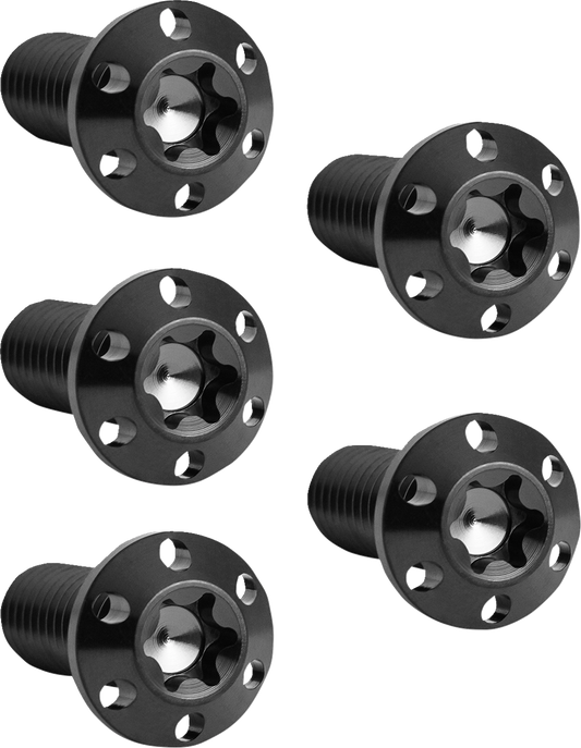 Arlen Ness Black 3/8"-16 x 1" Rear Hub-Mount Brake Rotor Bolt Kit for Harley