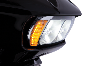 Ciro Fang Headlight Bezel LED Turn Signals for 2015-2024 Harley Road Glide FLTRK