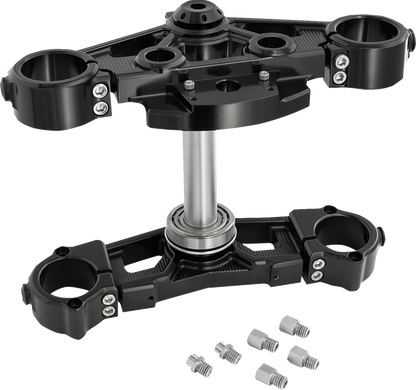 Arlen Ness Black 7° Raked Triple Tree Kit for 2024-2026 Harley Road Street Glide