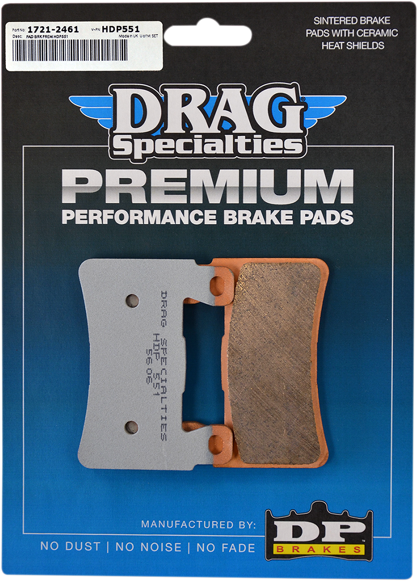 Drag Premium Sintered Metal Front Brake Pads for 2015-2022 Harley Softail