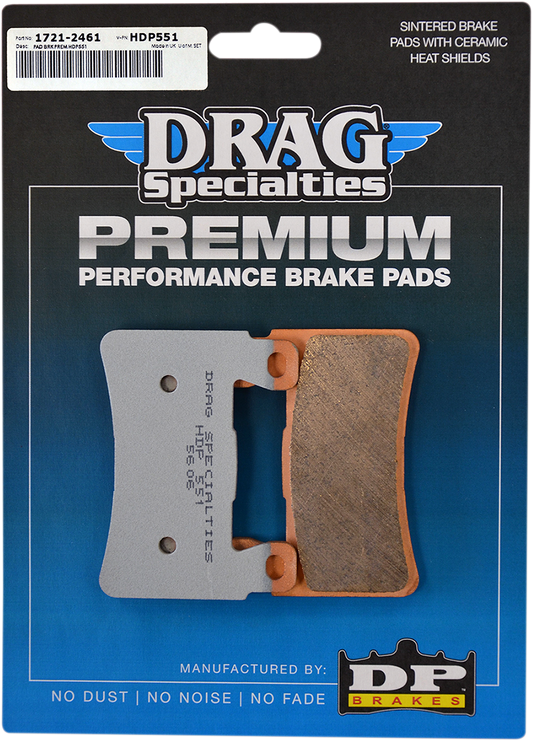 Drag Premium Sintered Metal Front Brake Pads for 2015-2022 Harley Softail