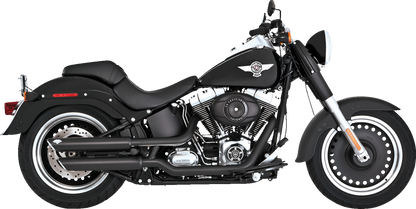 Vance & Hines Twin Slash 3" Black Slip On Mufflers 2007-2009 Harley Softail FLST
