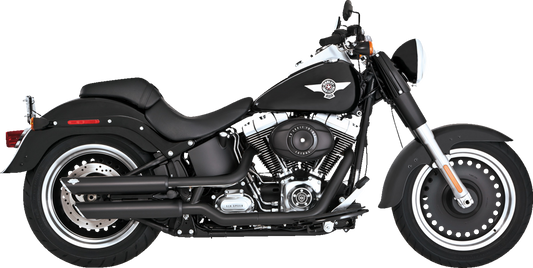 Vance & Hines Twin Slash 3" Black Slip On Mufflers 2007-2009 Harley Softail FLST
